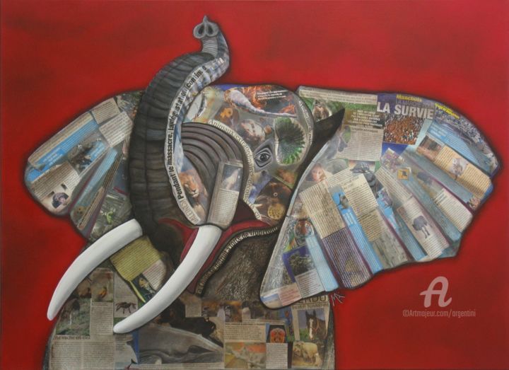 Peinture intitulée "Animals" par Marina Argentini, Œuvre d'art originale, Acrylique
