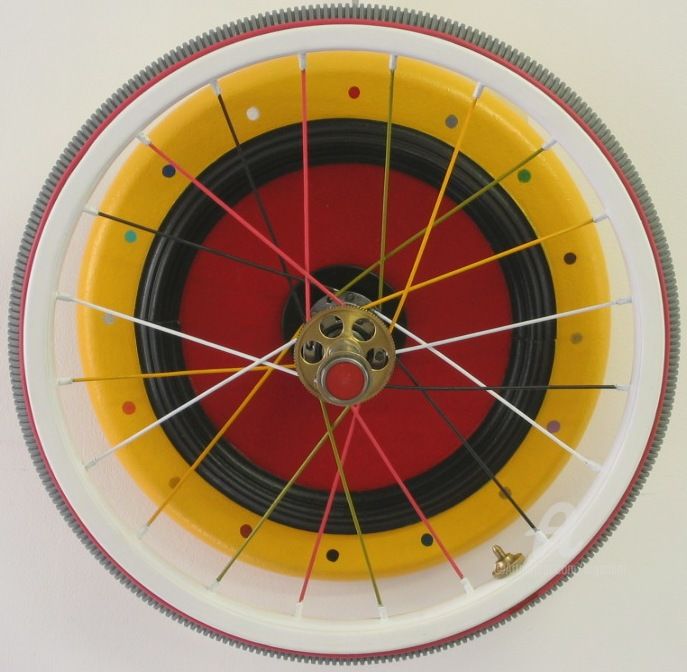 Sculpture intitulée "Roue jeu" par Marina Argentini, Œuvre d'art originale