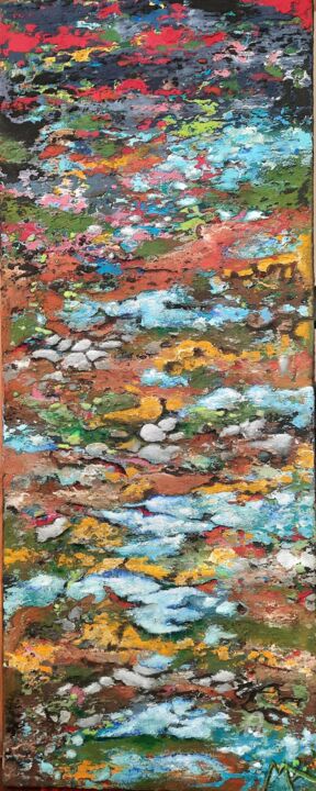 Pintura intitulada "Chemin du Mont Vent…" por Marina Argentini, Obras de arte originais, Acrílico