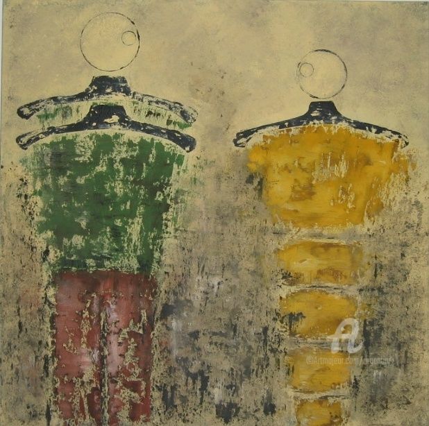 Peinture intitulée "Promenade 11" par Marina Argentini, Œuvre d'art originale, Pigments Monté sur Châssis en bois