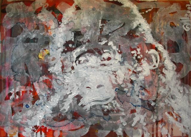 Peinture intitulée "gare au gorille" par Arnoch, Œuvre d'art originale