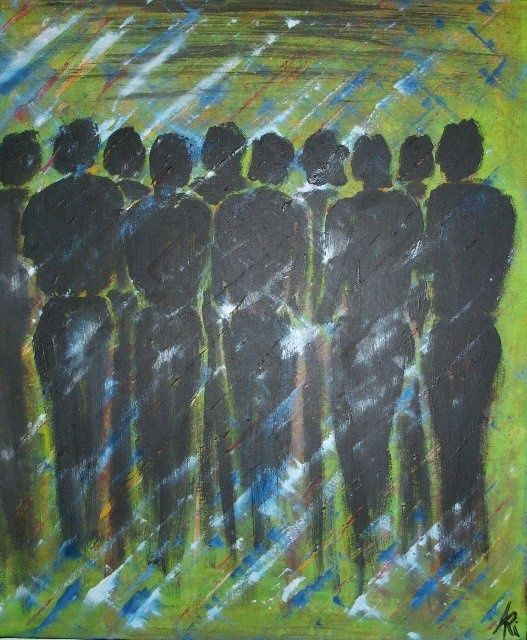Peinture intitulée "Sous les projecteurs" par Annsylvie Richert, Œuvre d'art originale