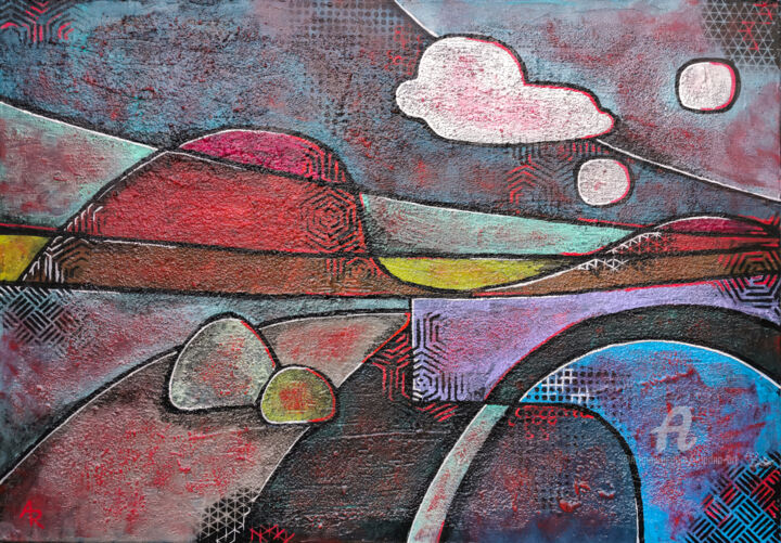 Painting titled "Escape World" by Ariadna De Raadt, Original Artwork, Acrylic
