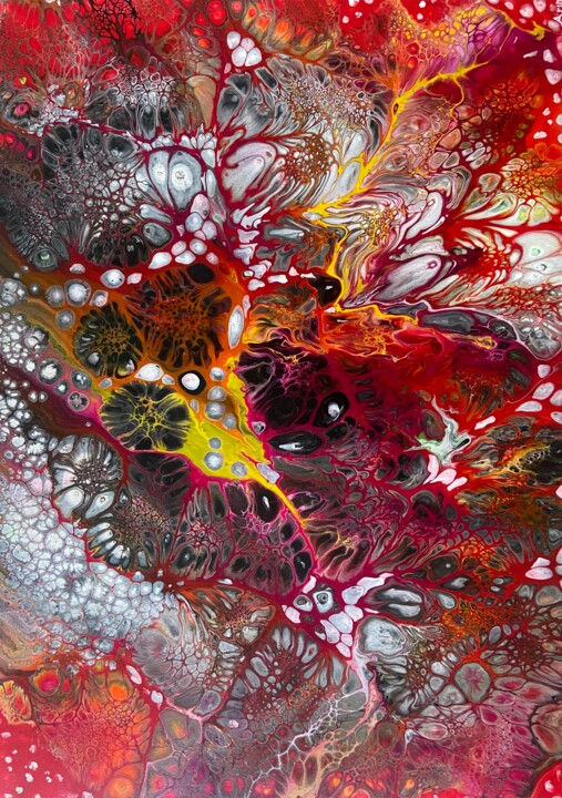 Pintura titulada "RED" por Arianna Chiara Di Troila (Aryn), Obra de arte original, Acrílico Montado en Bastidor de camilla d…