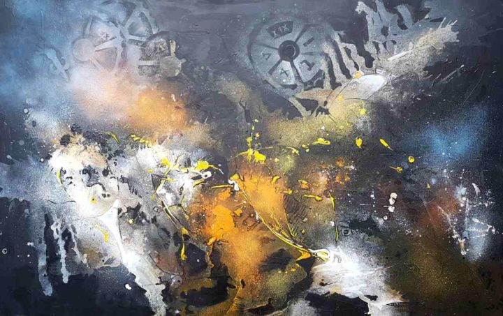 Peinture intitulée "745784da-4098-4a37-…" par Ari, Œuvre d'art originale, Acrylique