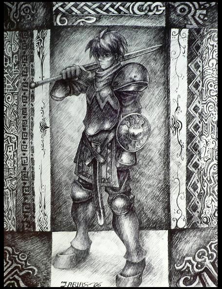 Painting titled "beyond the ruins" by Redred, Original Art,