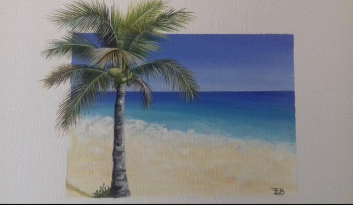 Pintura titulada "guadeloupe" por Fanny Bineau, Obra de arte original, Acrílico