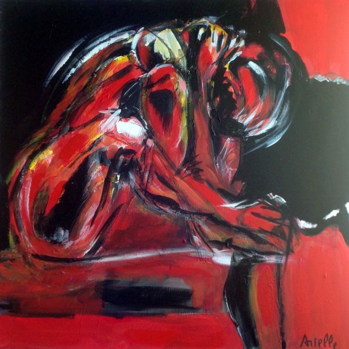 Painting titled "L'HOMME 2" by Arielle, Original Artwork, Acrylic
