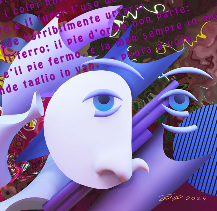 Arte digitale intitolato "Torkvato Taso remem…" da Arija Paikule, Opera d'arte originale, Fotomontaggio