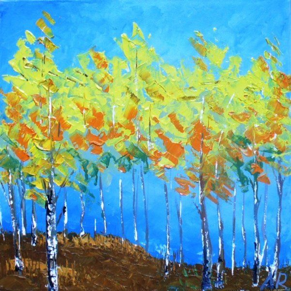 Painting titled "TOUCHED BY AUTUMN" by Arimas, Original Artwork