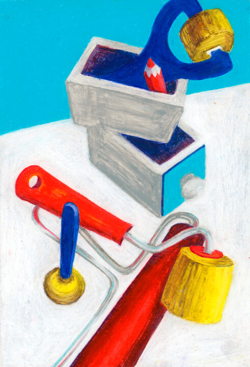 Pintura titulada "Shades of Creativity" por Arina Serebriakova, Obra de arte original, Pastel