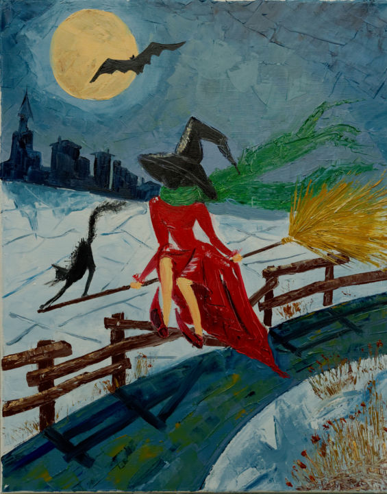 Peinture intitulée "Le vol de Salambo" par Arina Tcherem, Œuvre d'art originale, Huile
