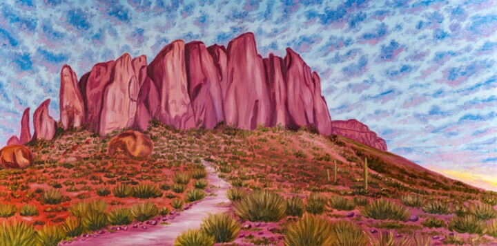 Painting titled "Lost Dutchman State…" by Arina Yastrebova, Original Artwork, Oil