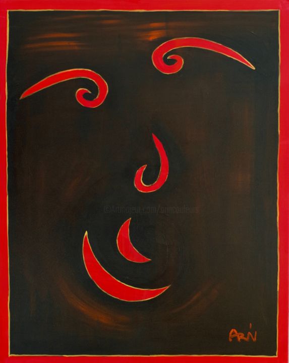 Peinture intitulée "Monsieur Rouge" par Vincent Arin, Œuvre d'art originale, Acrylique