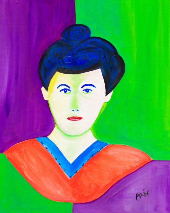 Painting titled "Amélie" by Vincent Arin, Original Artwork, Oil