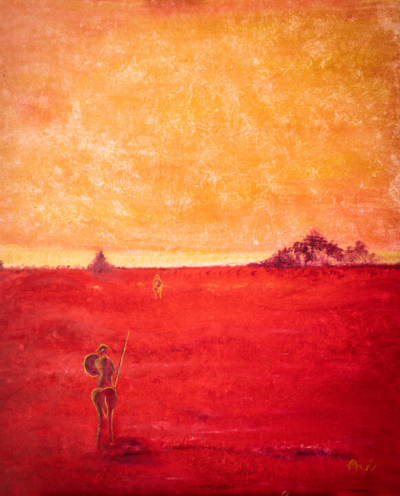 Painting titled "Don Quichotte et Sa…" by Vincent Arin, Original Artwork, Oil