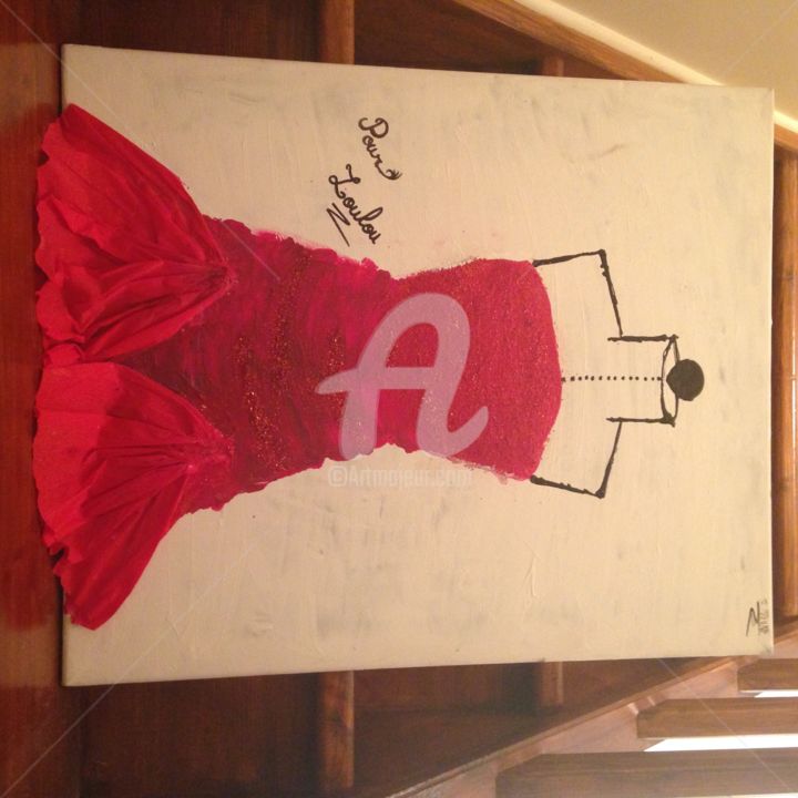 Painting titled "Red" by Ariane Da Cunha, Original Artwork, Acrylic