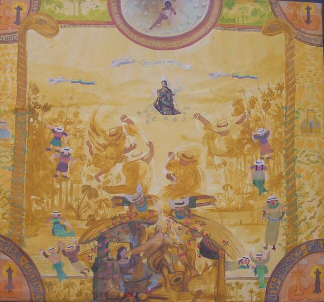 Pittura intitolato "El Milagro de Monte…" da Aristides Ureña Ramos, Opera d'arte originale