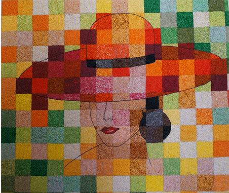 Textile Art titled "Incognito" by Rita Janikyan, Original Artwork, Thread