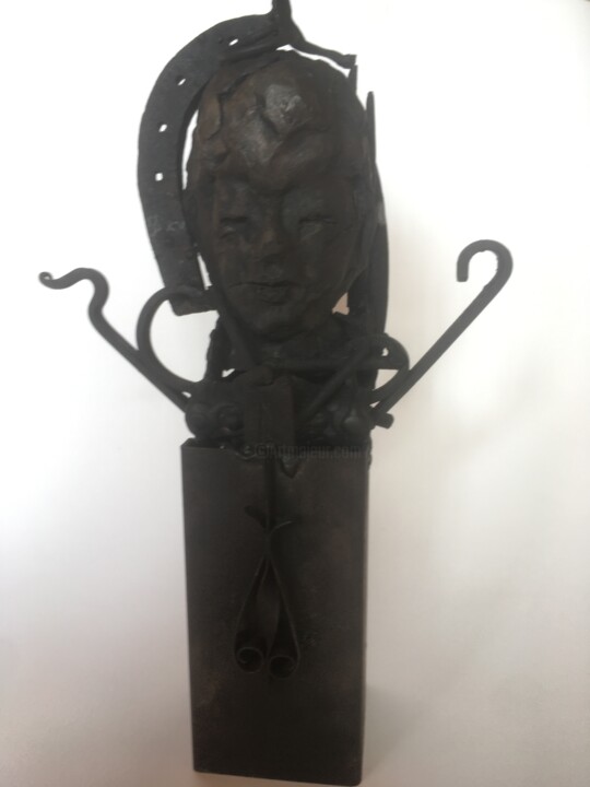 Sculpture titled "Nautilus" by Arjen Van Der Straten (Ruedart), Original Artwork, Metals