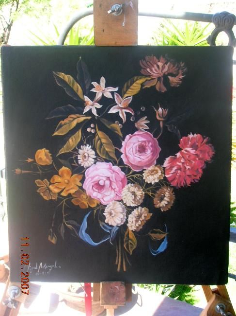 Desenho intitulada "bouquet virjuce" por Artkangel, Obras de arte originais