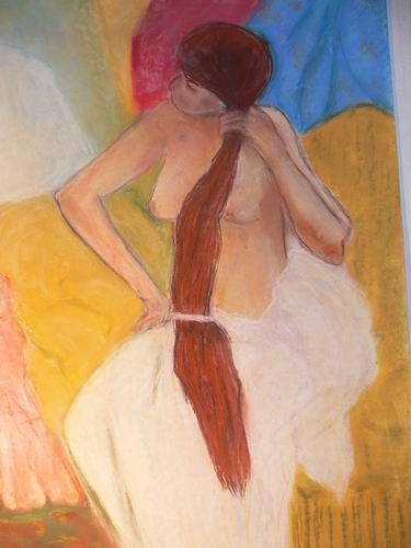 Peinture intitulée "pastels corps  et c…" par Arkia, Œuvre d'art originale