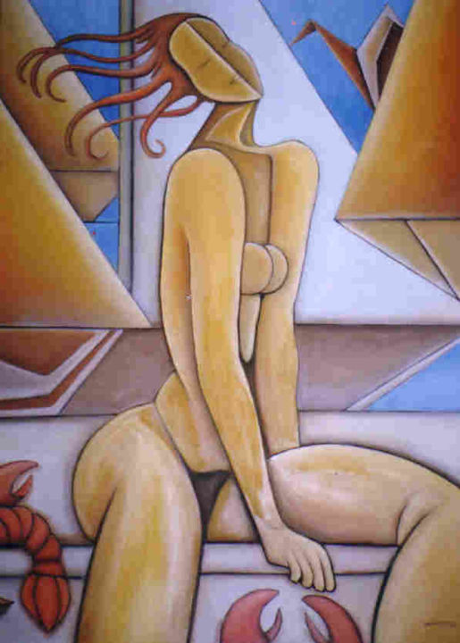 Peinture intitulée "Sailing" par Arlene Magloire, Œuvre d'art originale,