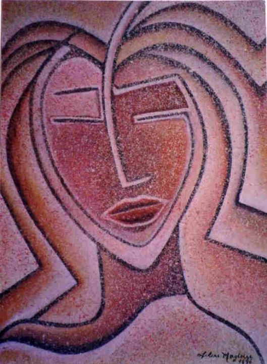 Peinture intitulée "Man" par Arlene Magloire, Œuvre d'art originale,
