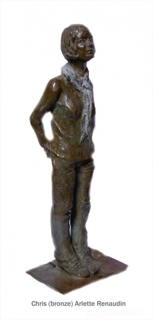 雕塑 标题为“Chris” 由Arlette Renaudin, 原创艺术品, 金属