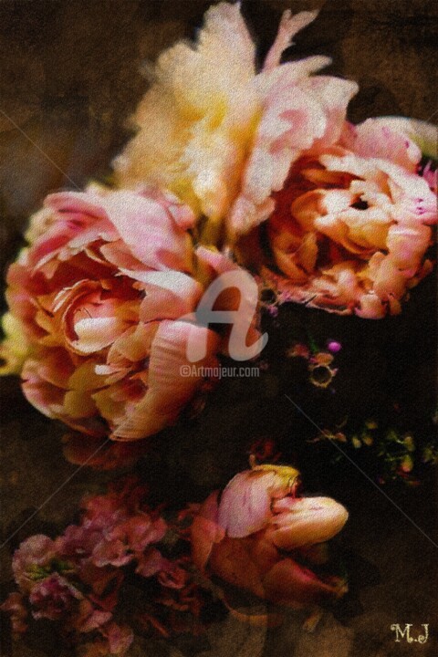 Цифровое искусство под названием "Floral composition-…" - Armajay, Подлинное произведение искусства, Цифровая живопись