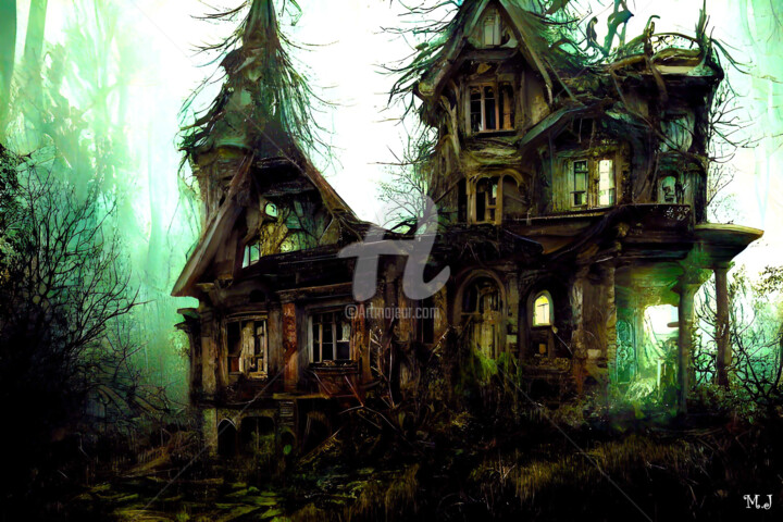 "Ruined house in the…" başlıklı Dijital Sanat Armajay tarafından, Orijinal sanat, AI tarafından oluşturulan görüntü