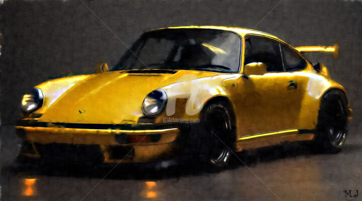 Arts numériques intitulée "Porsche de collecti…" par Armajay, Œuvre d'art originale, Peinture numérique