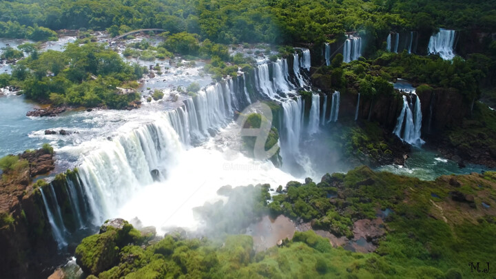 Fotografie getiteld "Iguazu falls brasil…" door Armajay, Origineel Kunstwerk, Digitale fotografie