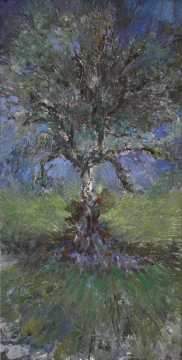 Peinture intitulée "L'arbre" par Arman Tadevosyan, Œuvre d'art originale, Huile