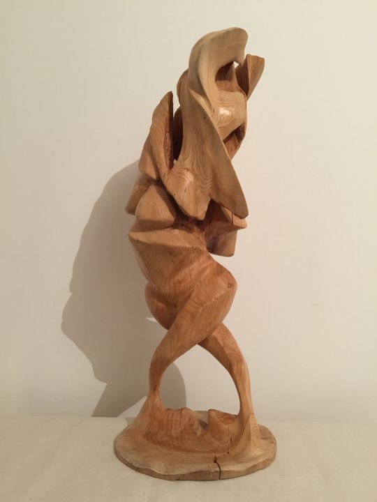 Sculpture titled "Evolution" by Armand Kebfoube, Original Artwork, Wood