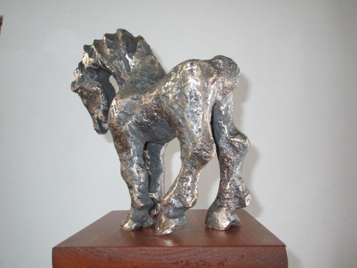 Sculpture titled "Cheval de bronze !" by Armand Robitaille, Original Artwork, Bronze