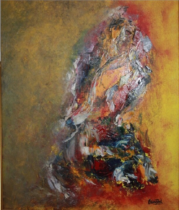 Painting titled "Flamenco" by Armand Binesse, Original Artwork, Oil