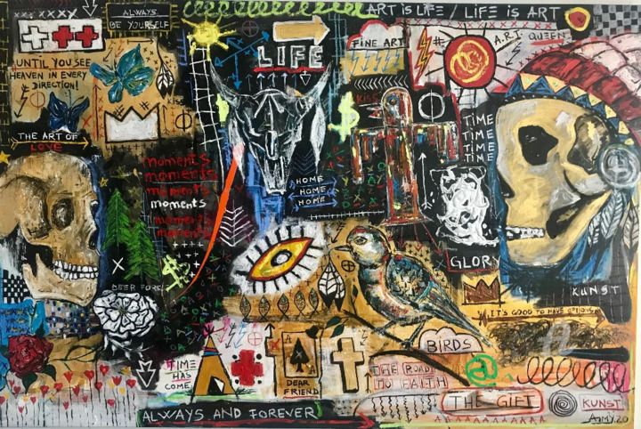 Painting titled "Art is life/Life is…" by Armiyfineart, Original Art, Acrylic