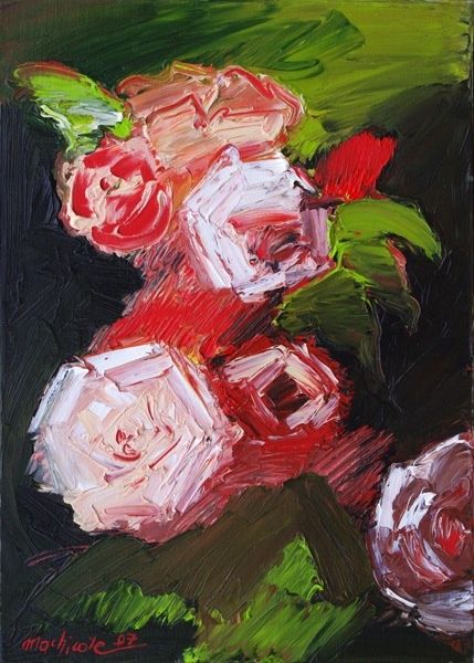 Painting titled "les roses" by Armand-Bernard Machicote, Original Artwork