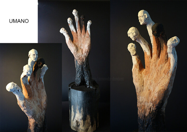 Scultura intitolato "umano" da Armando D'Andrea, Opera d'arte originale, Ceramica