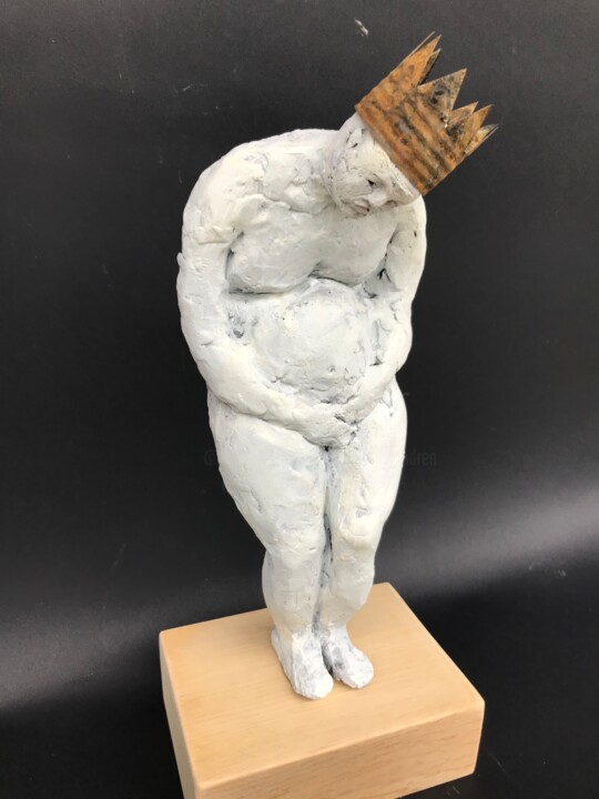 Skulptur mit dem Titel "Re Nudo" von Armando D'Andrea, Original-Kunstwerk, Terra cotta