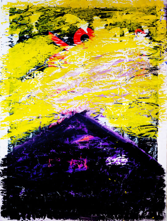 Pintura titulada "Nube gialla" por Armando Tinnirello, Obra de arte original, Acrílico