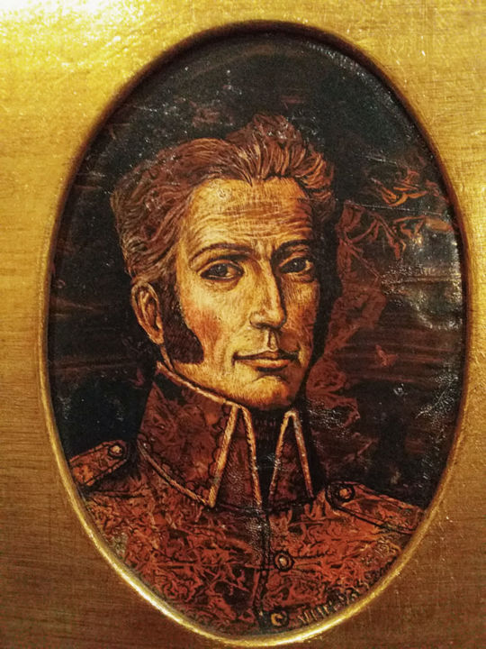 Pintura titulada "Bolivar" por Armando Villegas, Obra de arte original, Oleo