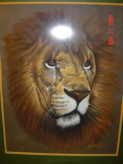 Peinture intitulée "Lion King" par Armando Valdez, Œuvre d'art originale