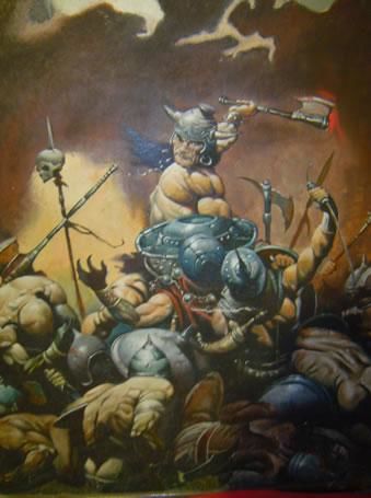 Painting titled "Conan" by Armando Valdez, Original Artwork