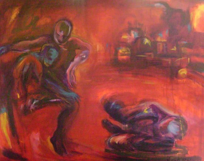 Painting titled "Bordes" by Armando Echeberri, Original Artwork