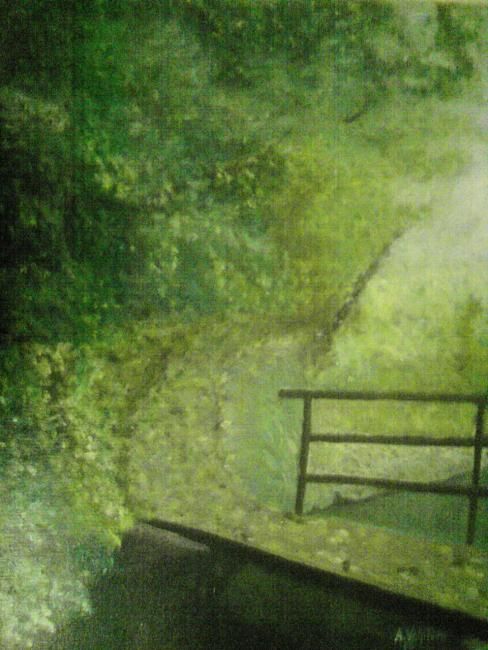 Peinture intitulée "il ponte" par Armand, Œuvre d'art originale