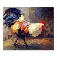 Painting titled "il gallo" by Armand, Original Artwork