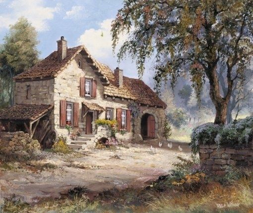 Painting titled "il cascinale" by Armand, Original Artwork