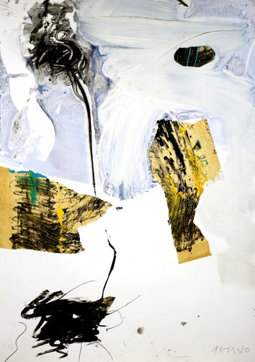 Collagen mit dem Titel "MESS" von Armano Jericevic, Original-Kunstwerk, Acryl